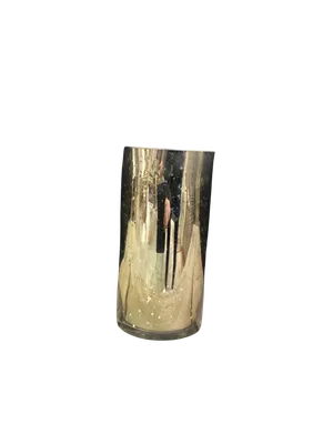Mercury Glass Gold Cylinder (8 inch)
