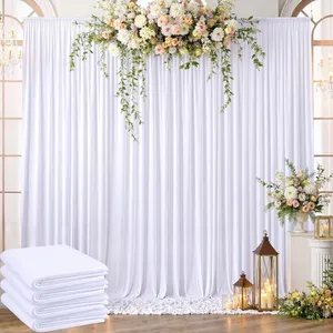 Black Wrinkle-Free Backdrop Curtains (for 10 ft wide backdrop)