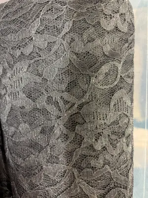 Charcoal Gray Large Lace Piece (dessert table)