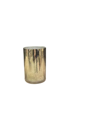 Mercury Glass Gold Cylinder (6 inch)