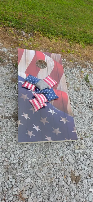 American Flag Cornhole