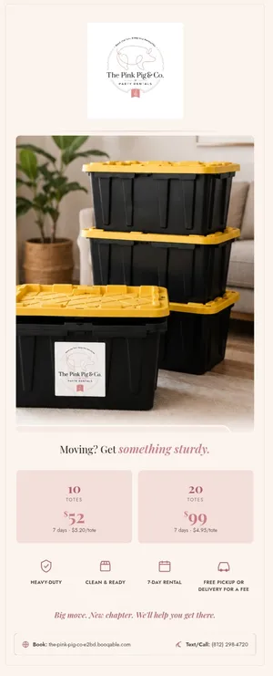 10 Tote Rental 7 days!