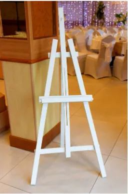 CHEVALET BOIS BLANC