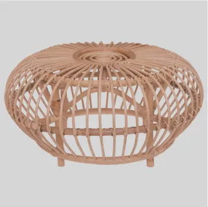 TABLE BASSE EN ROTIN RONDE
