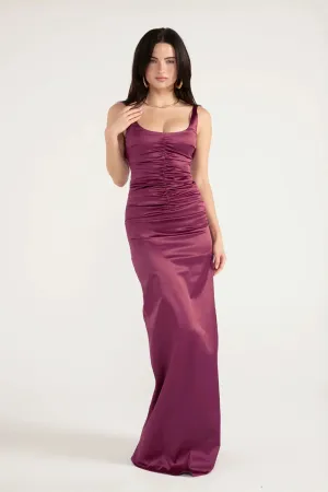 Ance Gria Atlein Gown - Plum