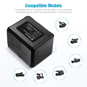 Powerextra BP-222 V-Mount Li-Ion Battery 14.8V 15000mAh 222Wh with D-Tap & Dual USB