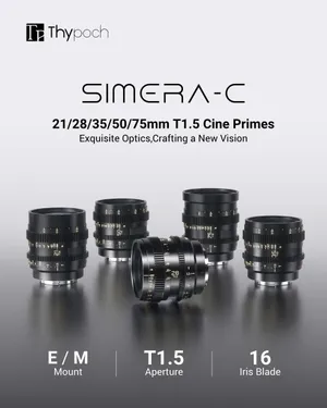 Thypoch Simera-C T1.5 Cine 5-Lens Kit (Sony E Mount) and ( Canon RF Mount)