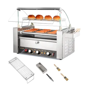 Hot dog roller bun warmer