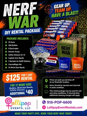 Nerf War DIY Rental PKG
