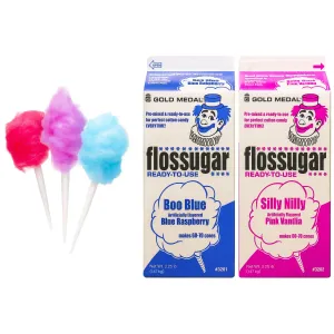 Cotton candy sugar (6 pound - 2 flavors) 192 oz