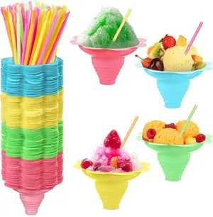 Flower Bowl with spoon for snow cone