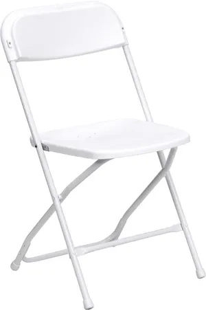 White Plastic Folding Chair