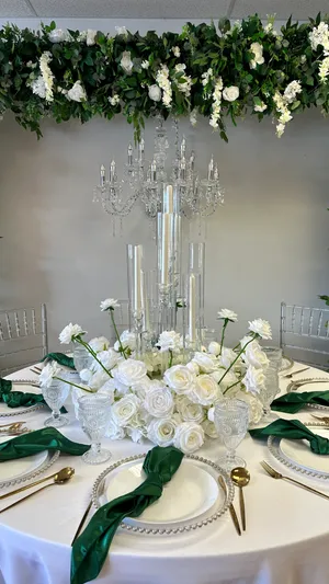 White Rose candle wreath