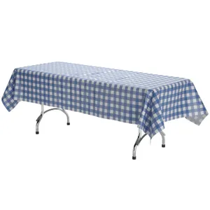 BLUE AND WHITE GINGHAM TABLECLOTH(120)