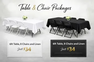 Table, chair and linen package
