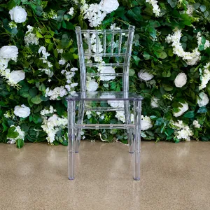Set of 4 Kids’ Clear Ghost Chiavari Chairs