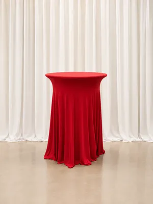 Red Spandex Cocktail Table Cover
