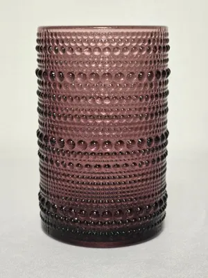 Purple Beaded Water Glass
