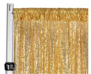  Gold Sequin mesh drapes(10ft)