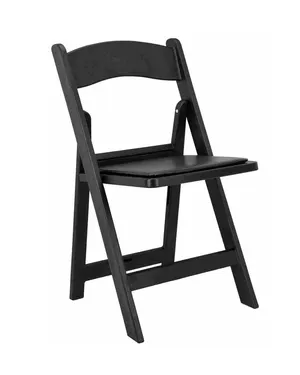 Black Resin Folding Chair 