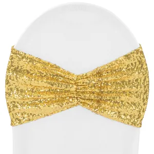Gold Ruffle Sequin Chair Band