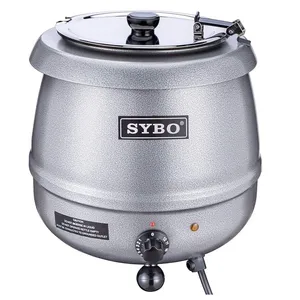 Silver Commercial Grade Soup Kettle and Detachable Stainless Steel Insert Pot 10.5 Quarts