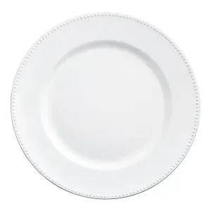 White Dotted Acrylic Charger