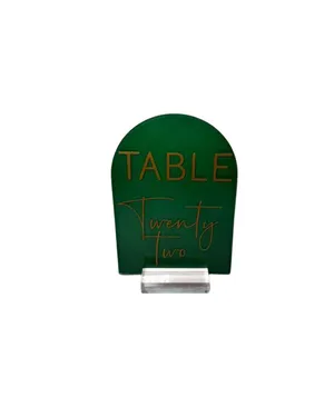 Emerald Green Table Numbers Set (1-10)