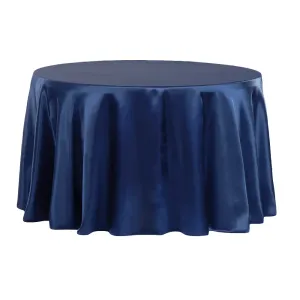 Navy Blue Satin Linen