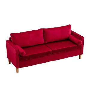 Red Velvet Loveseat Lounge 