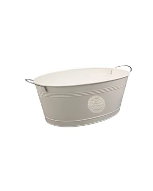 Large Rustic White Beverage Tub 