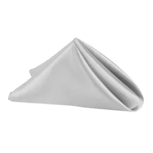 Gray Silver Satin Napkin