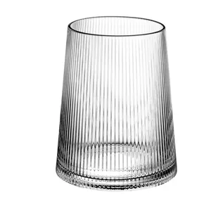 Stella Stemless Ribbed Wine Glass