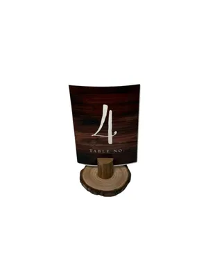 Rustic Wooden Square Table Numbers Set (1-20)