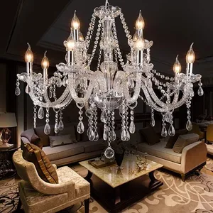  Elegant 12 arm crystal Glass Chandelier 