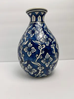 Blue and White Flower Vase 