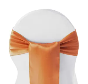 Orange Satin Chair Sash