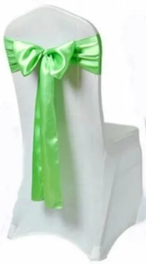 Lime Green Satin Chair Sash