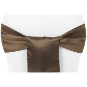 Brown Satin Chair Sash