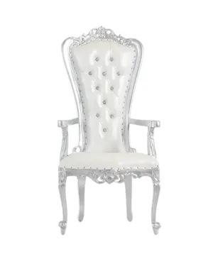 Single Bride Arm Rest Silver Throne