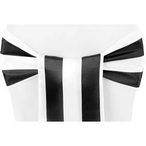 Stripped Satin Chair Sash