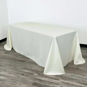 Ivory Lamour Satin Linen 90x132