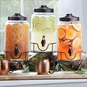 Beverage Dispenser with Bronze Lid