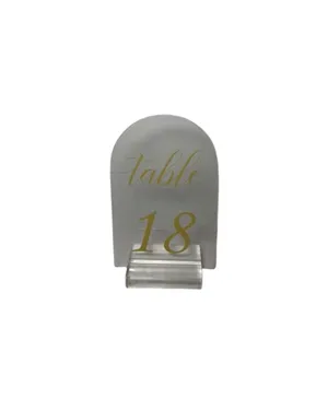 Gold & Clear Acrylic Arch Table Numbers Set (1-20)