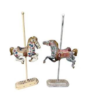 Vintage Carousel Horse Prop Set