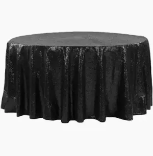 Black Sequin Linen