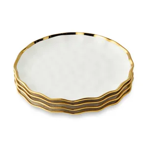 Rene Gold Salad or cake Plate 9in