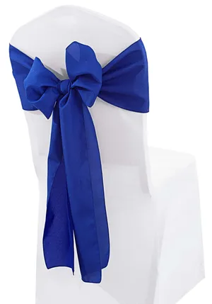 Royal Blue Satin Chair Sash