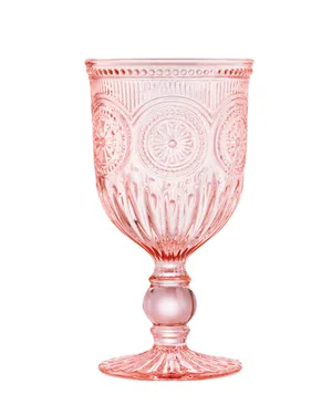 Pink Water Goblet