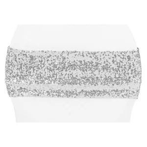 Silver Sequin Chair Band
